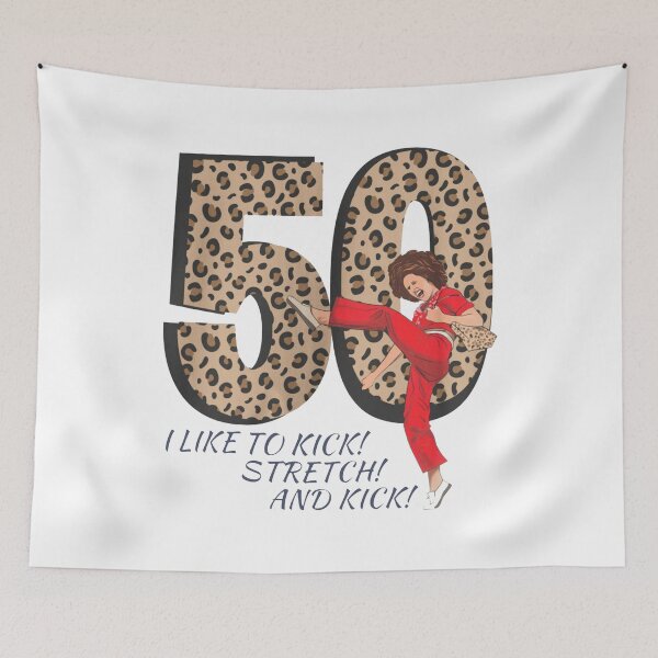 Item preview, I'm 50 and I like to Kick, Sally O'Malley is 50, 50th Birthday, 50 Year Old designed and sold by M-Andrews.
