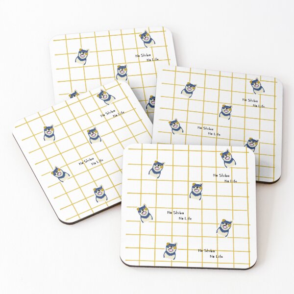 Item preview, Mustard checkered with Shiba inu (dog) puppy designed and sold by ShibaCruise-On.