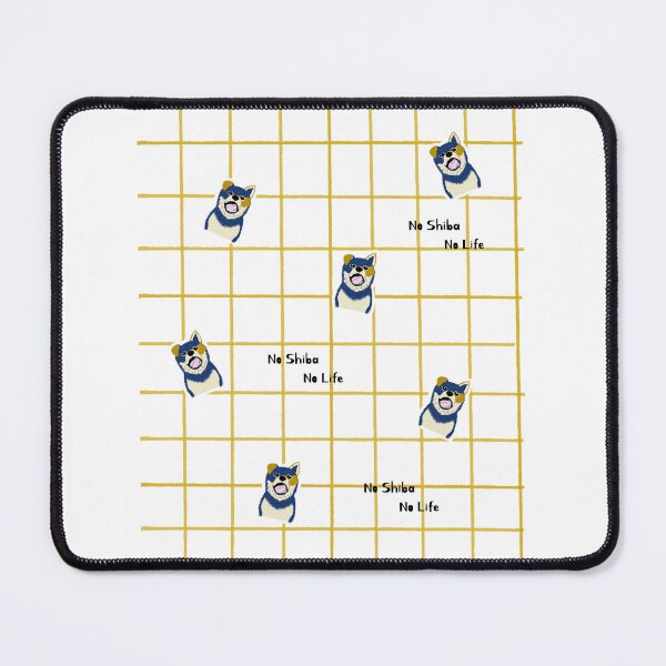 Item preview, Mustard checkered with Shiba inu (dog) puppy designed and sold by ShibaCruise-On.
