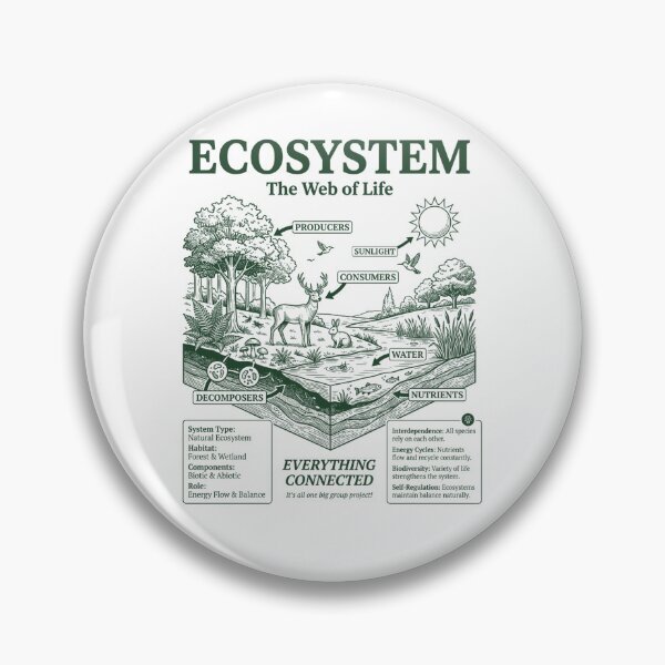 Item preview, Ecosystem Web of Life Biology Diagram designed and sold by FreshVibe Prints.