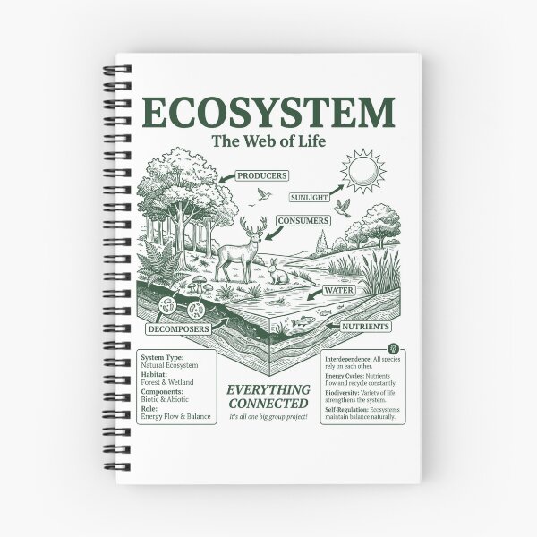 Item preview, Ecosystem Web of Life Biology Diagram designed and sold by FreshVibe Prints.