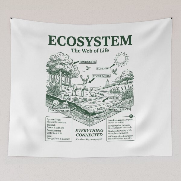 Item preview, Ecosystem Web of Life Biology Diagram designed and sold by FreshVibe Prints.
