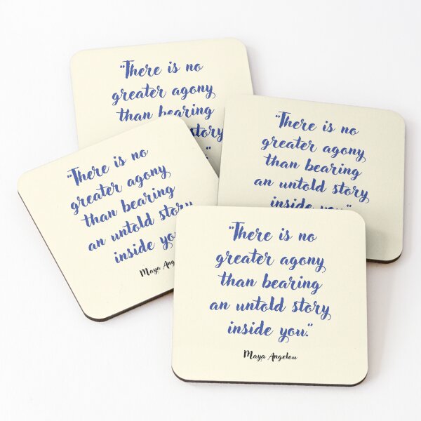 Item preview, There is no greater agony . . . Maya Angelou Quotation designed and sold by CharlottePlaceArt.