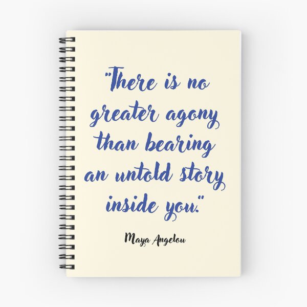 Item preview, There is no greater agony . . . Maya Angelou Quotation designed and sold by CharlottePlaceArt.
