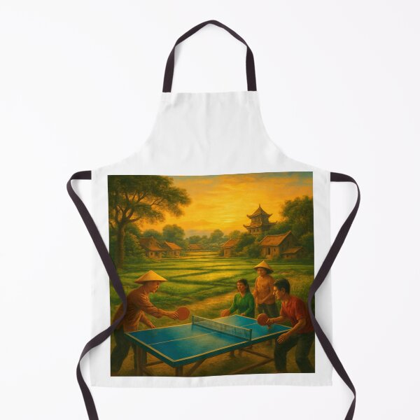 Item preview, Golden Hour Table Tennis: Surreal Rural Landscape Ping Pong Art designed and sold by OhMyPingCo.