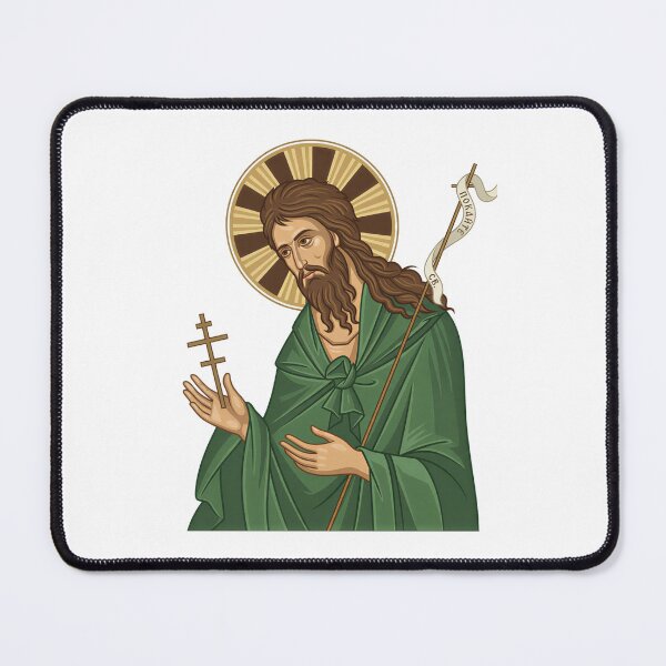 Item preview, Saint John Baptist East Europian Church Orthodox Religion Icon designed and sold by Blok45.