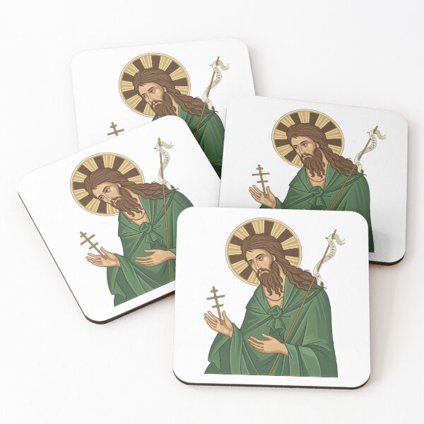 Item preview, Saint John Baptist East Europian Church Orthodox Religion Icon designed and sold by Blok45.