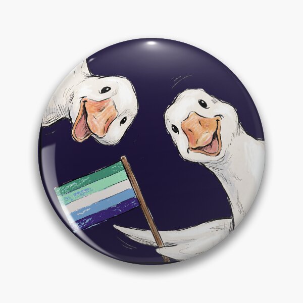 Item preview, Silly Goose Couple Gay Male Pride Flag designed and sold by TackyTime.