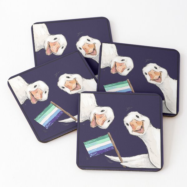 Item preview, Silly Goose Couple Gay Male Pride Flag designed and sold by TackyTime.