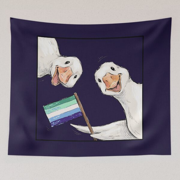 Item preview, Silly Goose Couple Gay Male Pride Flag designed and sold by TackyTime.