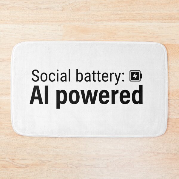 Item preview, Social Battery AI Powered Funny T-Shirt Introvert Tech Humor designed and sold by fadouades.