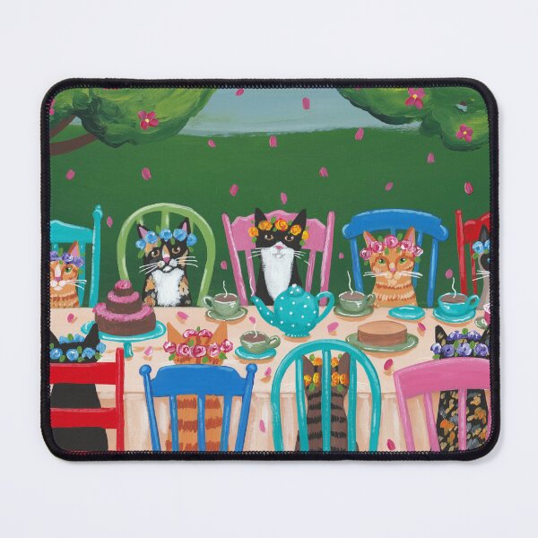 Item preview, Springtime Cats Tea Party no. 2 designed and sold by KilkennyCat Art.