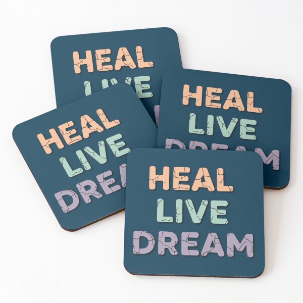 Item preview, Heal Live Dream Minimalist Typography - Mental Health Healing Quote designed and sold by ُEldalal-Design.