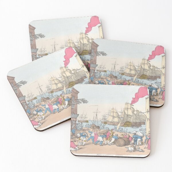 Item preview, Rowlandson Portsmouth Harbor Scene | Nautical designed and sold by GammaRay.