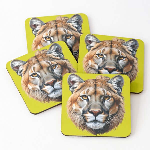 Item preview, A disturbing portrait of a Puma & Lion hybrid feline! (Digital illustration) designed and sold by Alan-David.
