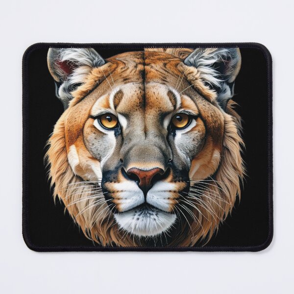 Item preview, A disturbing portrait of a Puma & Lion hybrid feline! (Digital illustration) designed and sold by Alan-David.