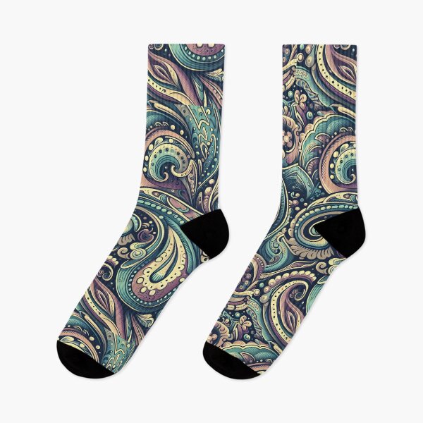 Item preview, Vintage Teal Paisley Swirl Boho Ornamental Pattern designed and sold by Apex Designs.