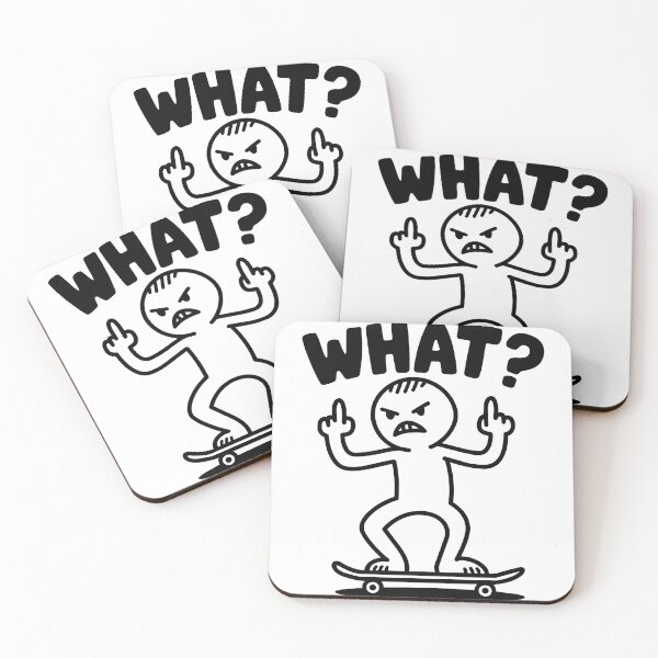 Item preview, The grumpy skateboard boy. designed and sold by Weedvana.