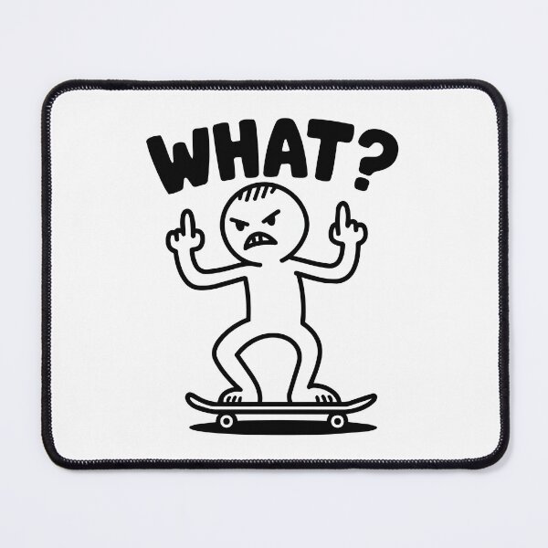 Item preview, The grumpy skateboard boy. designed and sold by Weedvana.
