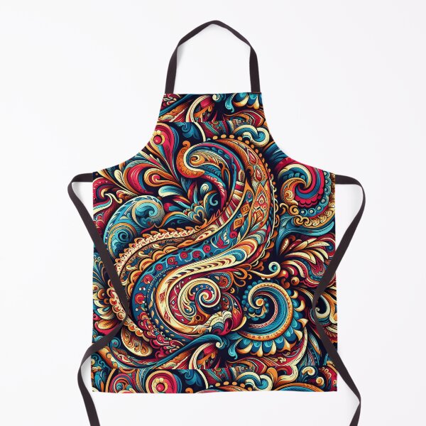 Item preview, Vibrant Psychedelic Paisley Swirl Boho Pattern Art designed and sold by Apex Designs.