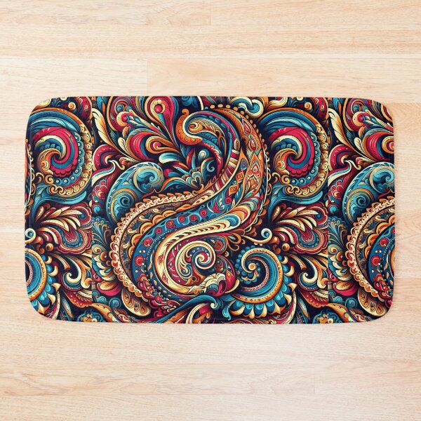 Item preview, Vibrant Psychedelic Paisley Swirl Boho Pattern Art designed and sold by Apex Designs.