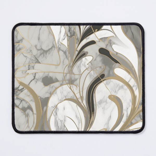 Item preview, Marble Bloom Luxe - Elegant Gold and Black Abstract Marble Pattern designed and sold by Hashola Designs.