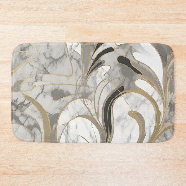 Item preview, Marble Bloom Luxe - Elegant Gold and Black Abstract Marble Pattern designed and sold by Hashola Designs.