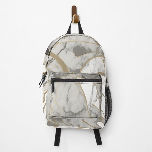 Item preview, Marble Bloom Luxe - Elegant Gold and Black Abstract Marble Pattern designed and sold by Hashola Designs.