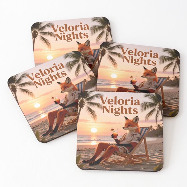 Item preview, Veloria Nights Fox – Tropical Beach Vacation Animal designed and sold by AnimalAirtistry.