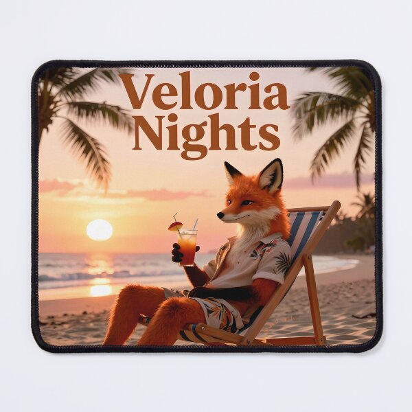 Item preview, Veloria Nights Fox – Tropical Beach Vacation Animal designed and sold by AnimalAirtistry.