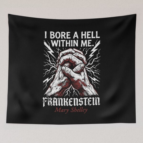 Item preview, I Bore A Hell Within Me Frankenstein Mary Shelley Lightning designed and sold by Fenay Designs.