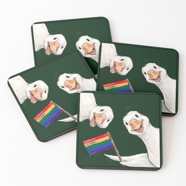 Item preview, Silly Goose Couple Rainbow Pride Flag designed and sold by TackyTime.