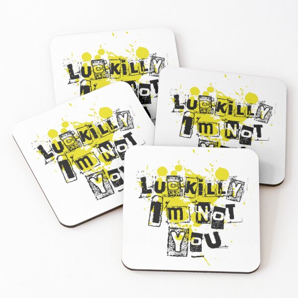 Item preview, Luckily I'm Not You Yellow Ransom Note Sassy Sticker designed and sold by UBIK-ART.
