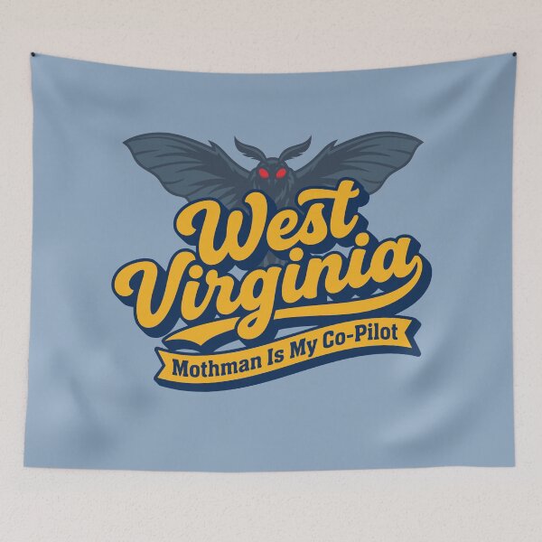 Item preview, West Virginia Mothman Is My Co-Pilot Retro Cryptid Appalachian Vector designed and sold by Cozy-Old-Pub.