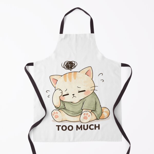Item preview, Too Much Cat | Cute Kawaii Aesthetic | Stressed Overwhelmed Mood Design designed and sold by The Mood Index.