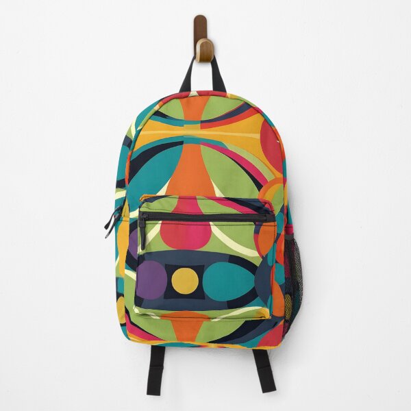 Item preview, Sunset Pop Geometry – Bold Retro Floral and Geometric Pattern designed and sold by Hashola Designs.