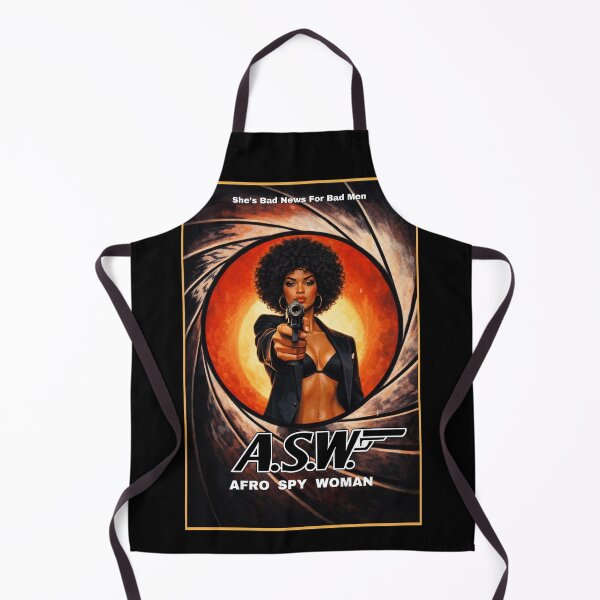 Item preview, Afro Spy Woman - Retro Action Movie Black Heroine designed and sold by FilMate.