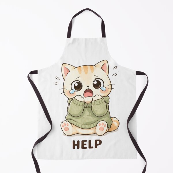 Item preview, Help Cat | Cute Kawaii Aesthetic | Overwhelmed Panic Mood Design designed and sold by The Mood Index.