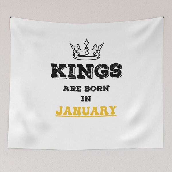 Item preview, Kings Are Born In January Birthday Gift for Him designed and sold by CyfroweMysli.