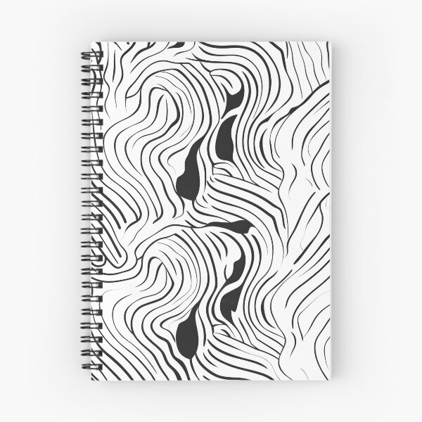 Item preview, Monochrome Flow Lines – Minimal Black and White Abstract Wave Pattern designed and sold by Hashola Designs.