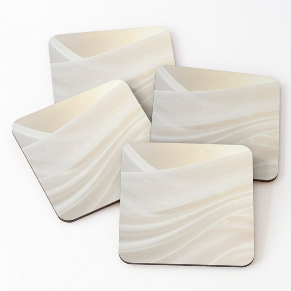 Item preview, Soft White Silk Waves Minimalist Abstract Fabric Texture designed and sold by Art-Ulas.