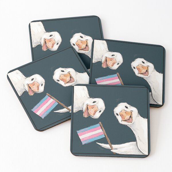 Item preview, Silly Goose Couple Trans Pride Flag designed and sold by TackyTime.