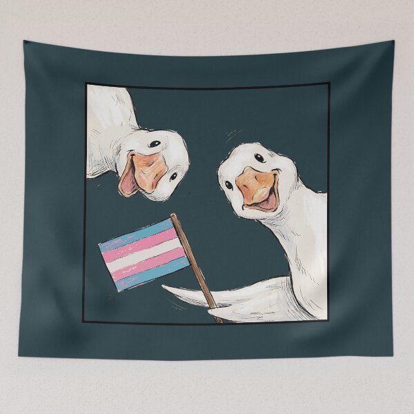 Item preview, Silly Goose Couple Trans Pride Flag designed and sold by TackyTime.