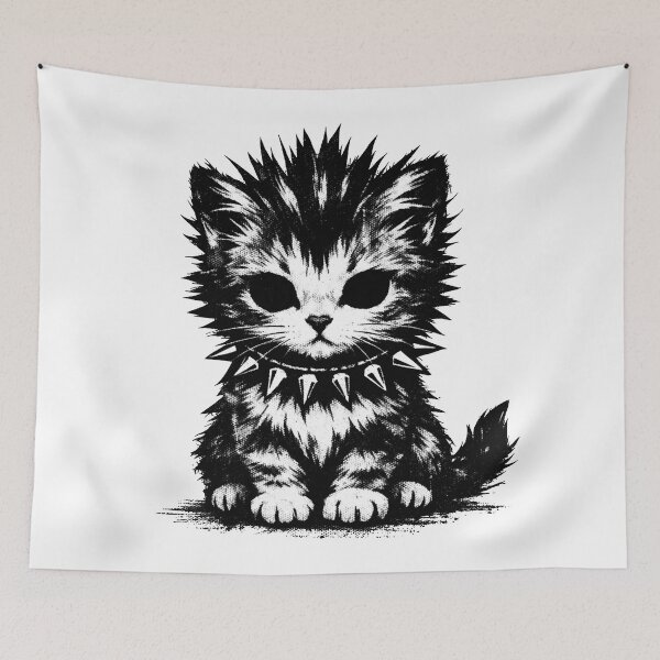 Item preview, Vintage Funny Cat Punk Kitten Cat Meme designed and sold by will freed18.
