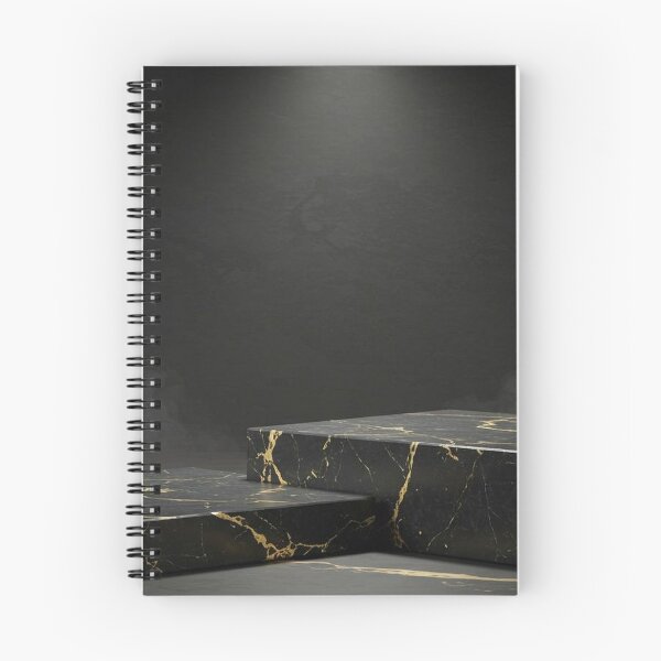 Item preview, Luxury Black Marble Podium with Gold Veins and Dark Smoke Atmosphere designed and sold by Art-Ulas.