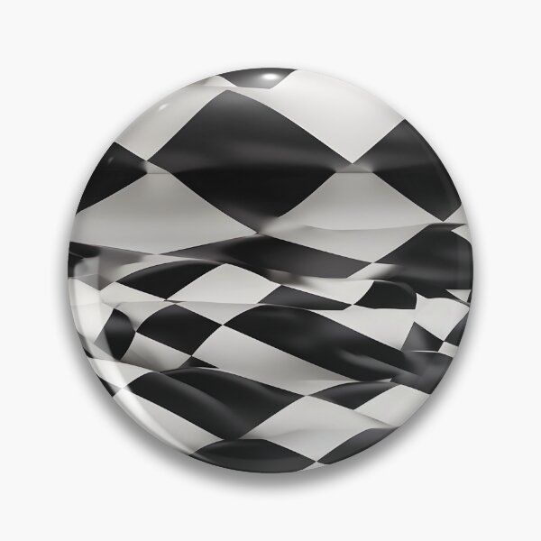 Item preview, Checkered Motion – Abstract Black and White Racing Flag Wave Pattern designed and sold by Hashola Designs.