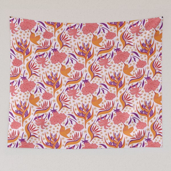 Item preview, Hummingbirds in Tropical Bloom designed and sold by Kozee.