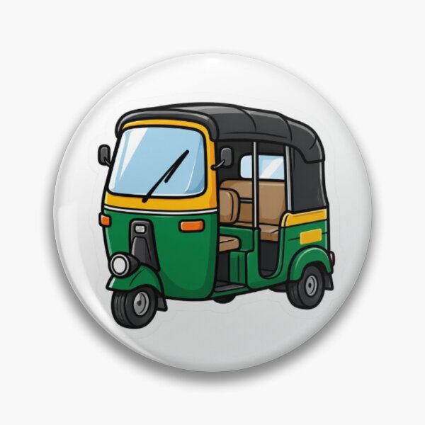 Item preview, Auto Rickshaw Die-Cut Sticker Illustration designed and sold by bhaveshsticker.