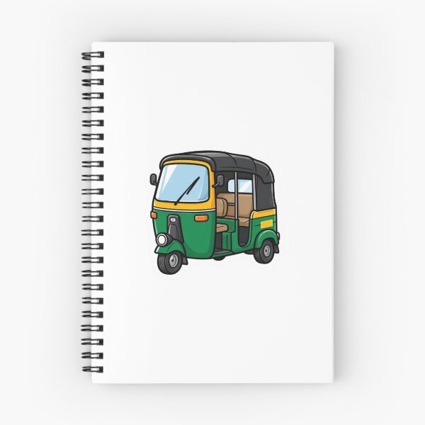 Item preview, Auto Rickshaw Die-Cut Sticker Illustration designed and sold by bhaveshsticker.