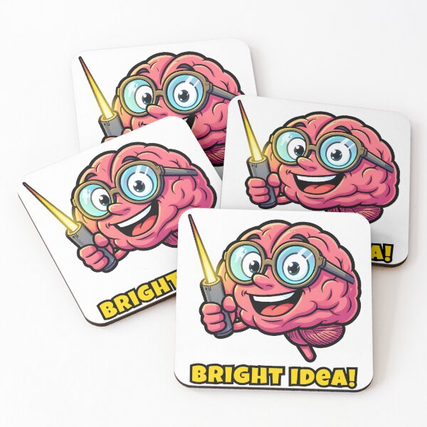 Item preview, Funny Brain Bright Idea - Smart Geek Science Illustration designed and sold by ByAnad.